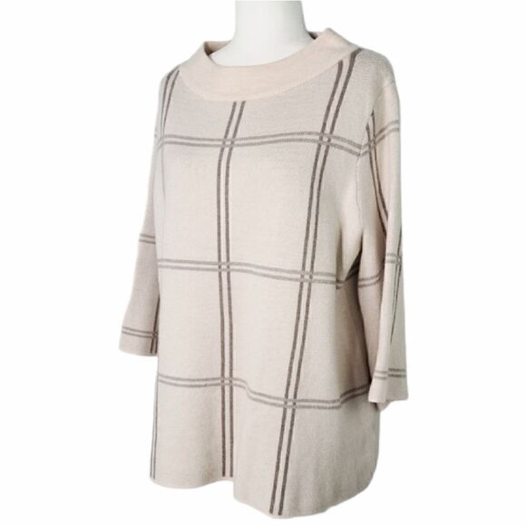 Apt. 9 Pullover Window Panel Wide Sleeve Sweater L - Picture 6 of 13